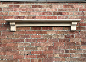 Mantel Shelf with Corbels, Radiata Pine Solid Wood, CHUNKY COVED STYLE, Mantel Piece